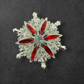 40mm Metal Alloy Snowflake Rhinestone Beads